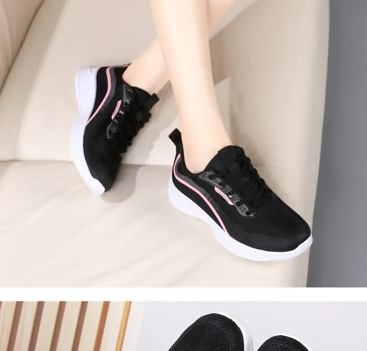 2025 Autumn New Sports Spring and Autumn Shoes Mesh Breathable Fly Knitted Lightweight Mesh Shoes Running Shoes Non-Slip Lightweight Women's Shoes — feature 28