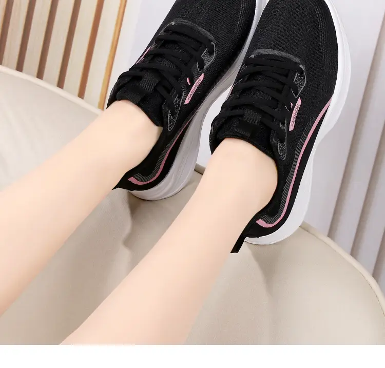 2025 Autumn New Sports Spring and Autumn Shoes Mesh Breathable Fly Knitted Lightweight Mesh Shoes Running Shoes Non-Slip Lightweight Women's Shoes — feature 29