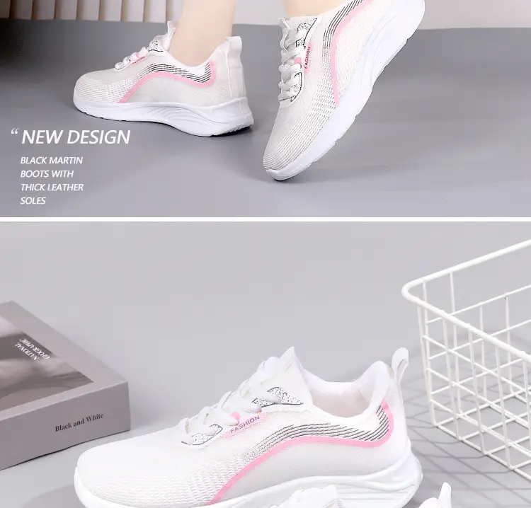 2025 Autumn New Sports Spring and Autumn Shoes Mesh Breathable Fly Knitted Lightweight Mesh Shoes Running Shoes Non-Slip Lightweight Women's Shoes — feature 8