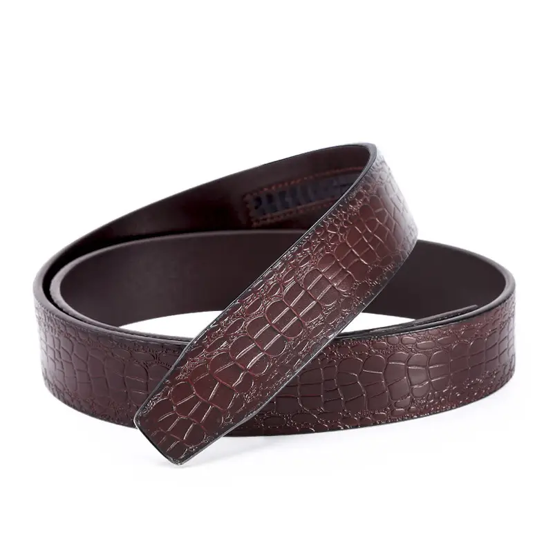 Men's Black Croc Leather Belt with Automatic Buckle - Image 16