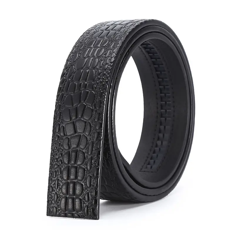 Men's Black Croc Leather Belt with Automatic Buckle - Image 12
