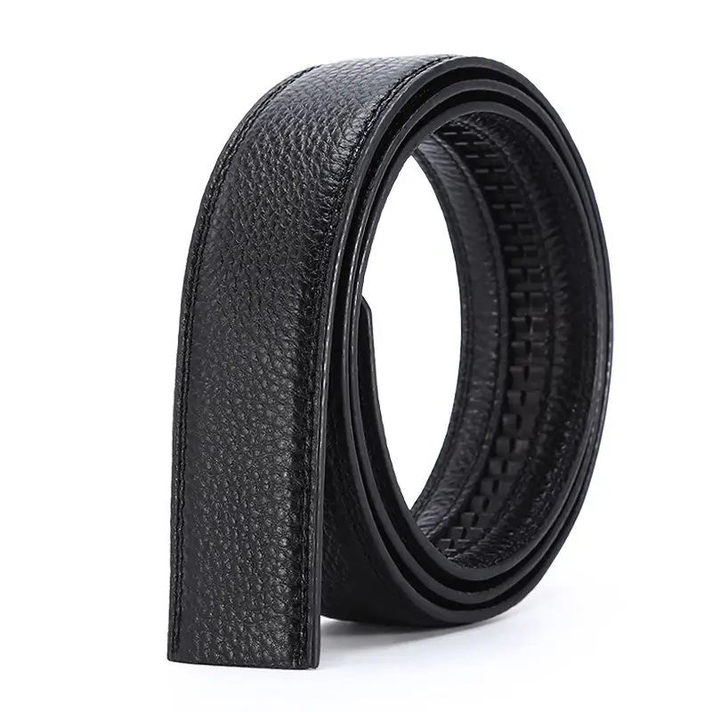 Men's Black Croc Leather Belt with Automatic Buckle - Image 2