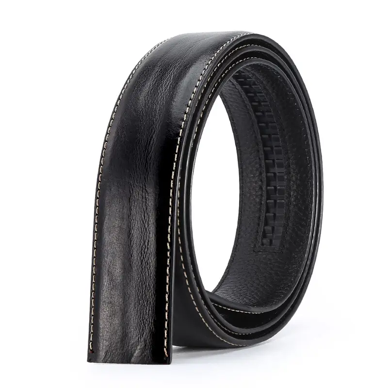 Men's Black Croc Leather Belt with Automatic Buckle - Image 5