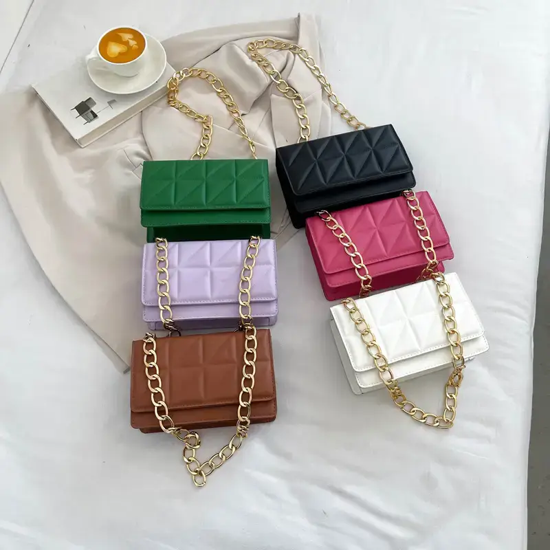 New Rhombus Chain Bag Candy Color Women's Casual Shoulder Bag - Image 7
