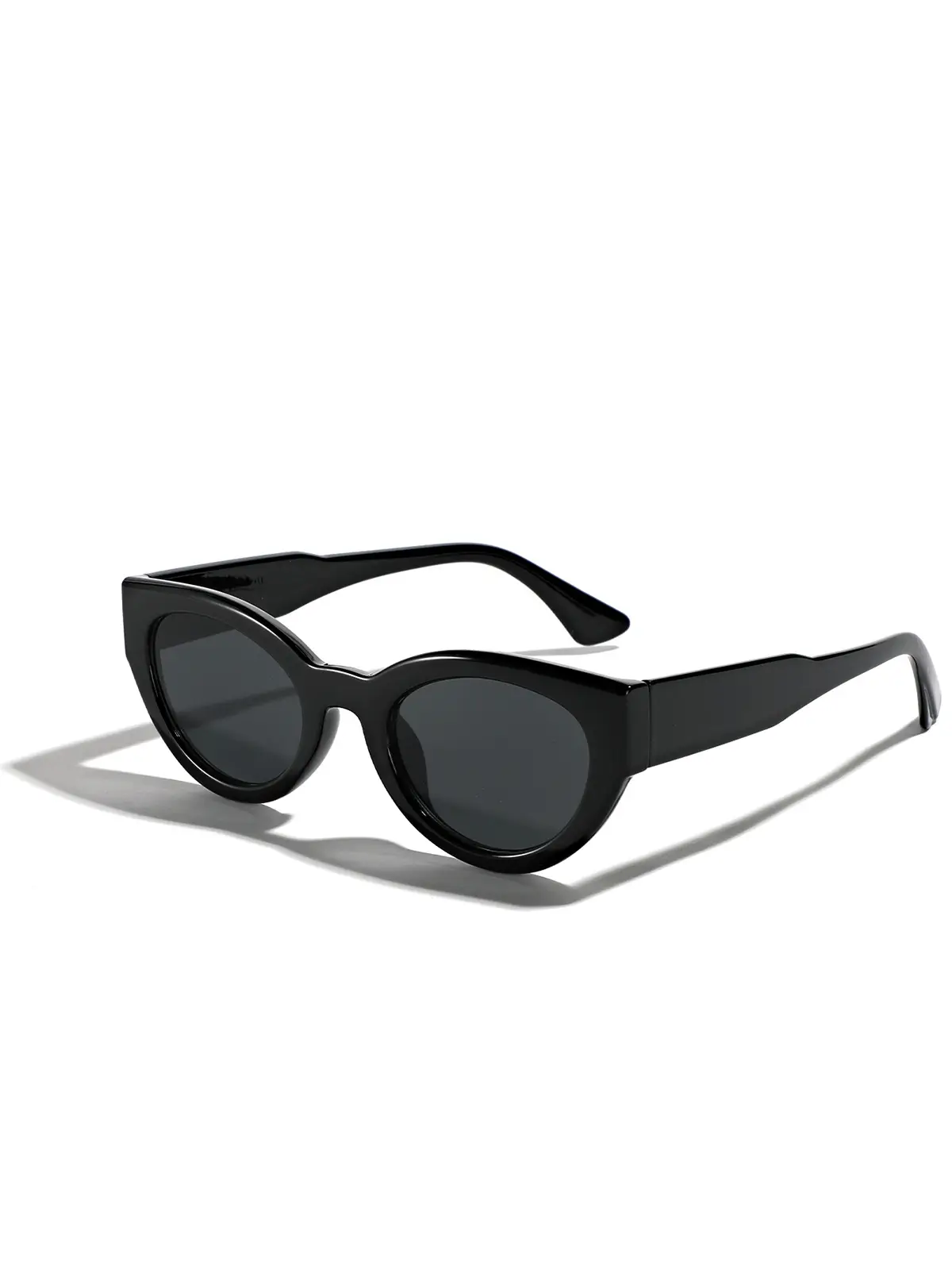 Xunge Cat-Eye Sunglasses Black European American Retro Personalized Fashion