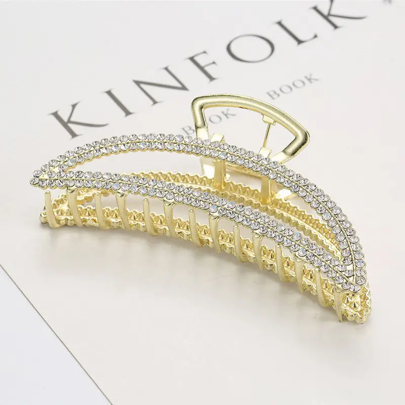 Full Diamond Shark Clip for Women High End Hair Grab - Image 3