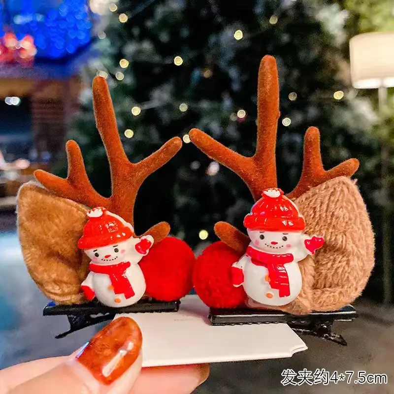 Christmas Deer Antlers Hairpin for Women