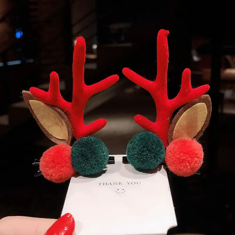 Christmas Deer Antlers Hairpin for Women