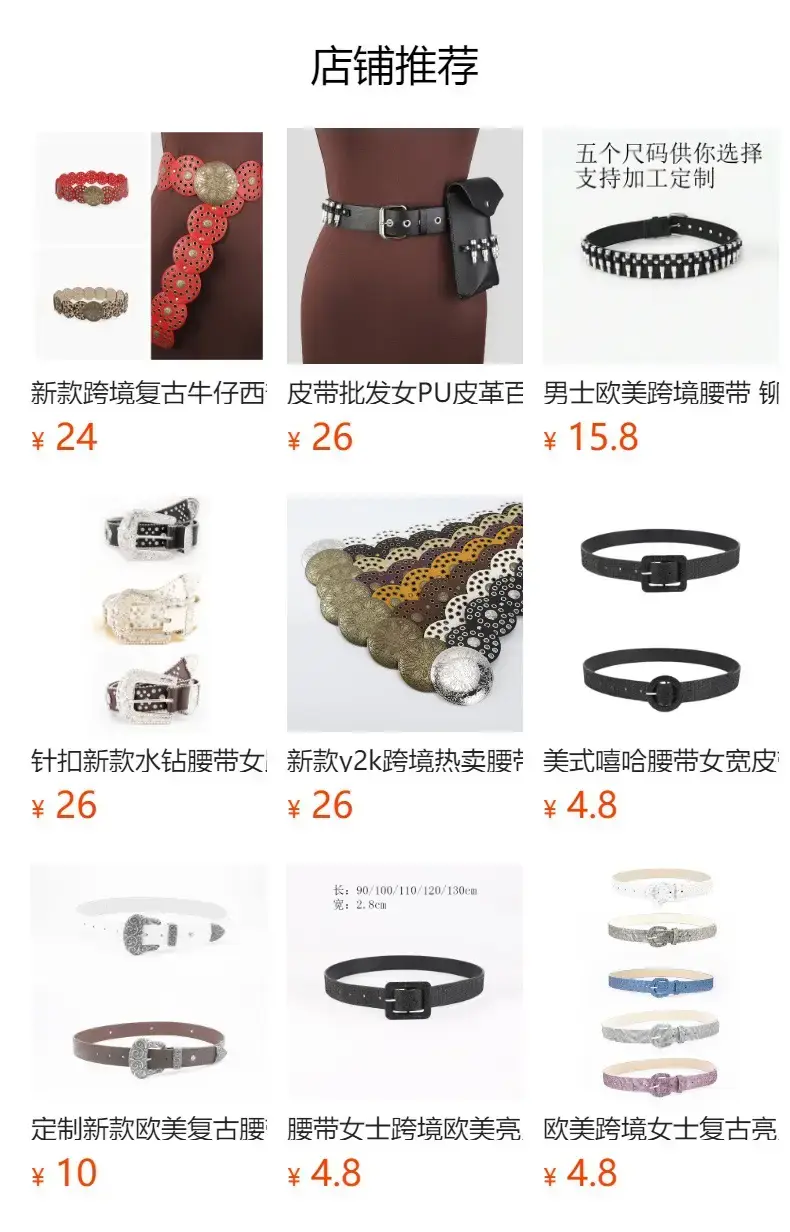 Leopard Print Rivet Belt for Women — feature 1