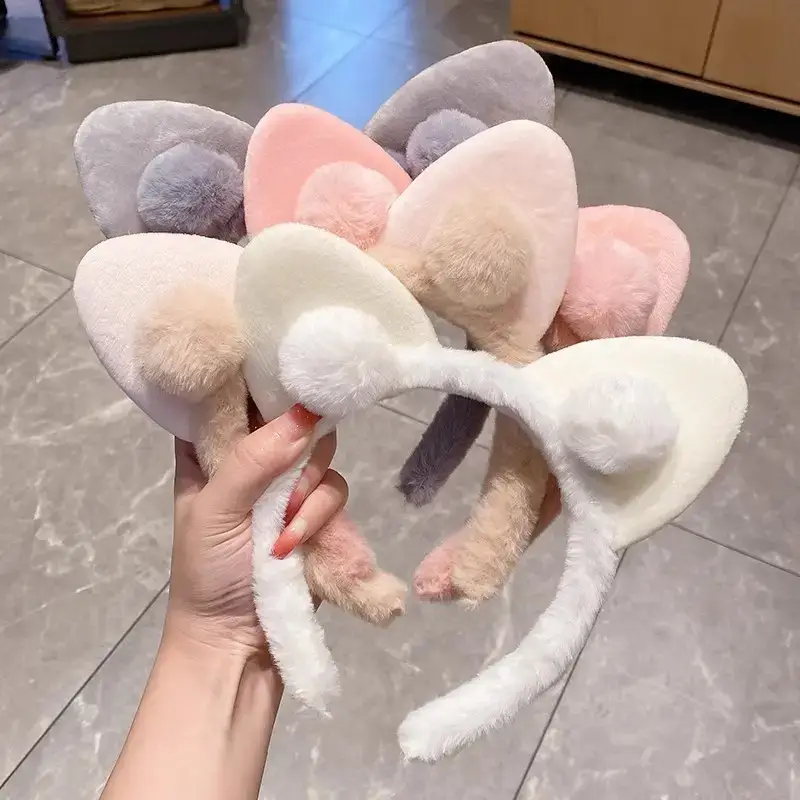Plush Cat Ear Headband for Girls Girls Soft Anti-Collapse - Image 8