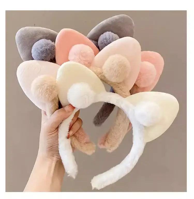 Plush Cat Ear Headband for Girls Girls Soft Anti-Collapse — feature 4