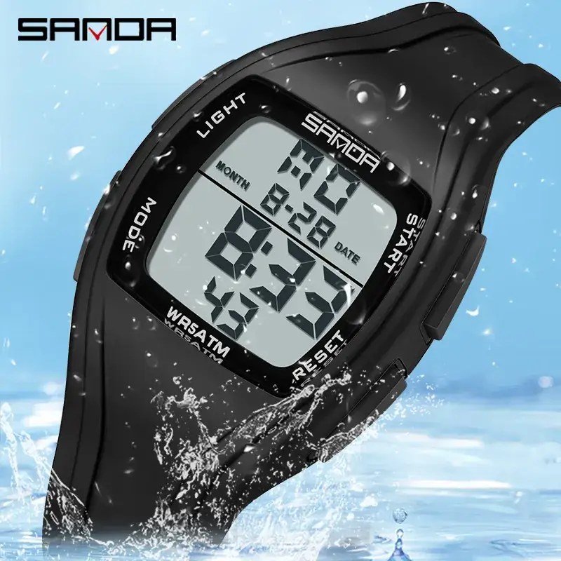 Sanda Waterproof Digital Alarm Clock with Time Chime - Image 8