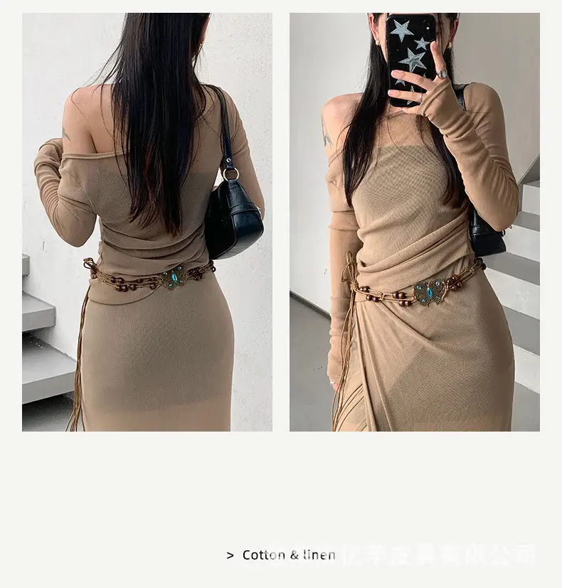 Ethnic Waist Chain Belt Artistic Retro Dress Accessories — feature 14