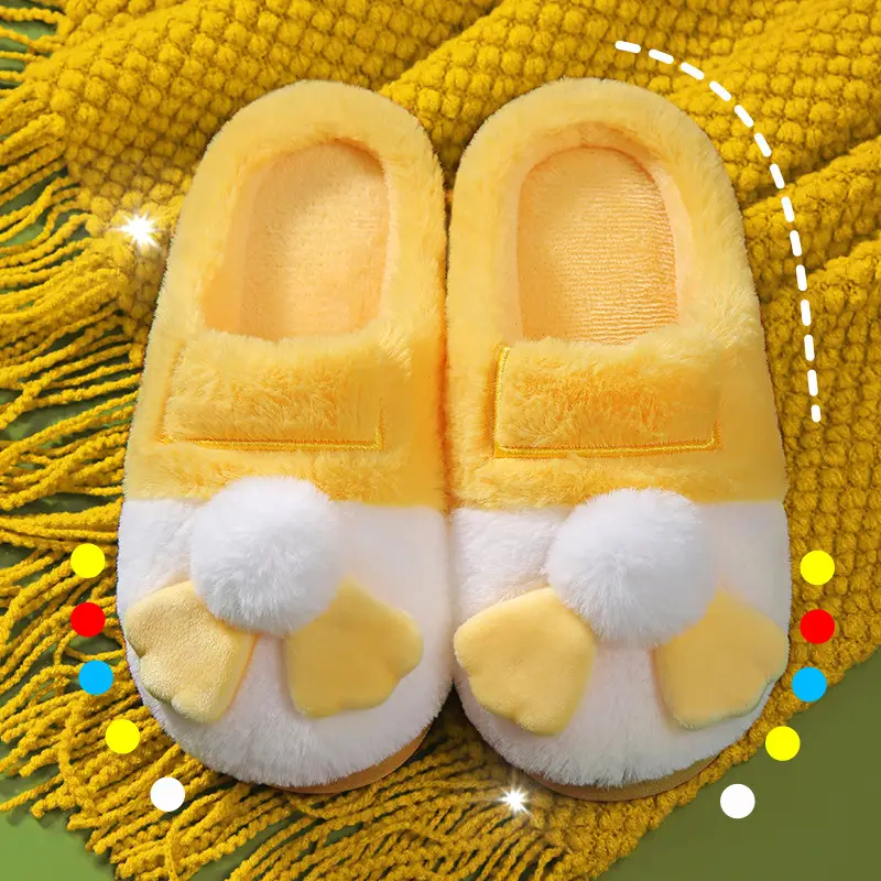Women's cotton slippers winter 2023 new indoor home thick bottom non-slip cute plush autumn and winter cotton slippers - Image 5
