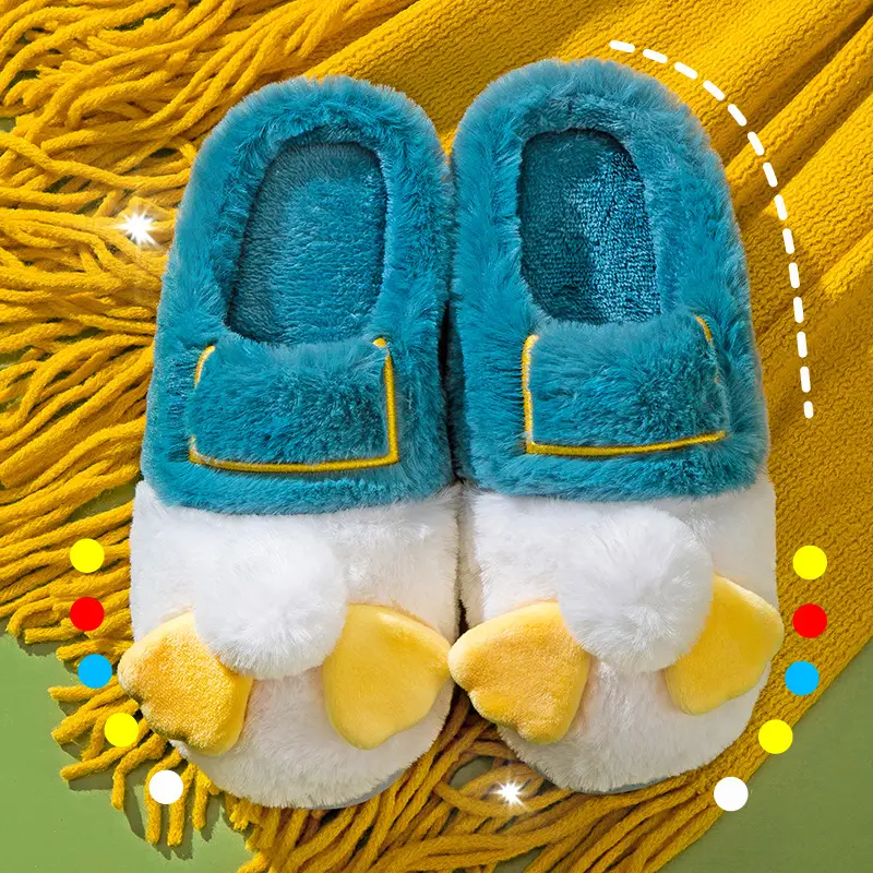 Women's cotton slippers winter 2023 new indoor home thick bottom non-slip cute plush autumn and winter cotton slippers - Image 6