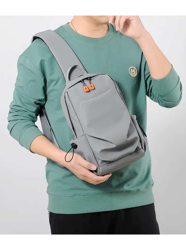 Men's Black Crossbody Backpack Korean Style Multifunctional Casual — feature 14