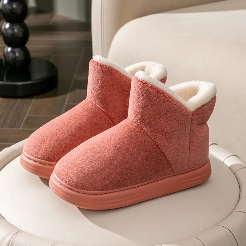Warm Fleece Lined Non-Slip Slippers for Women Winter - Image 2