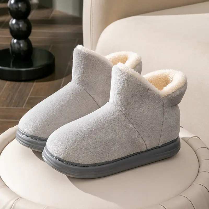 Warm Fleece Lined Non-Slip Slippers for Women Winter - Image 4