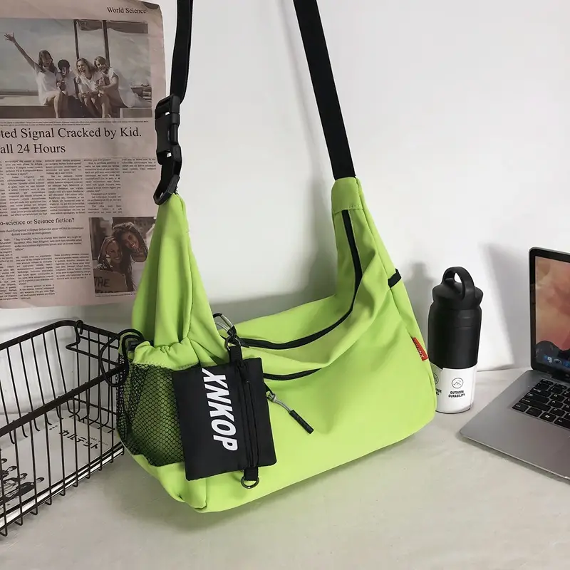 Men's Japanese Style Shoulder Messenger Bag Black Large Capacity - Image 4