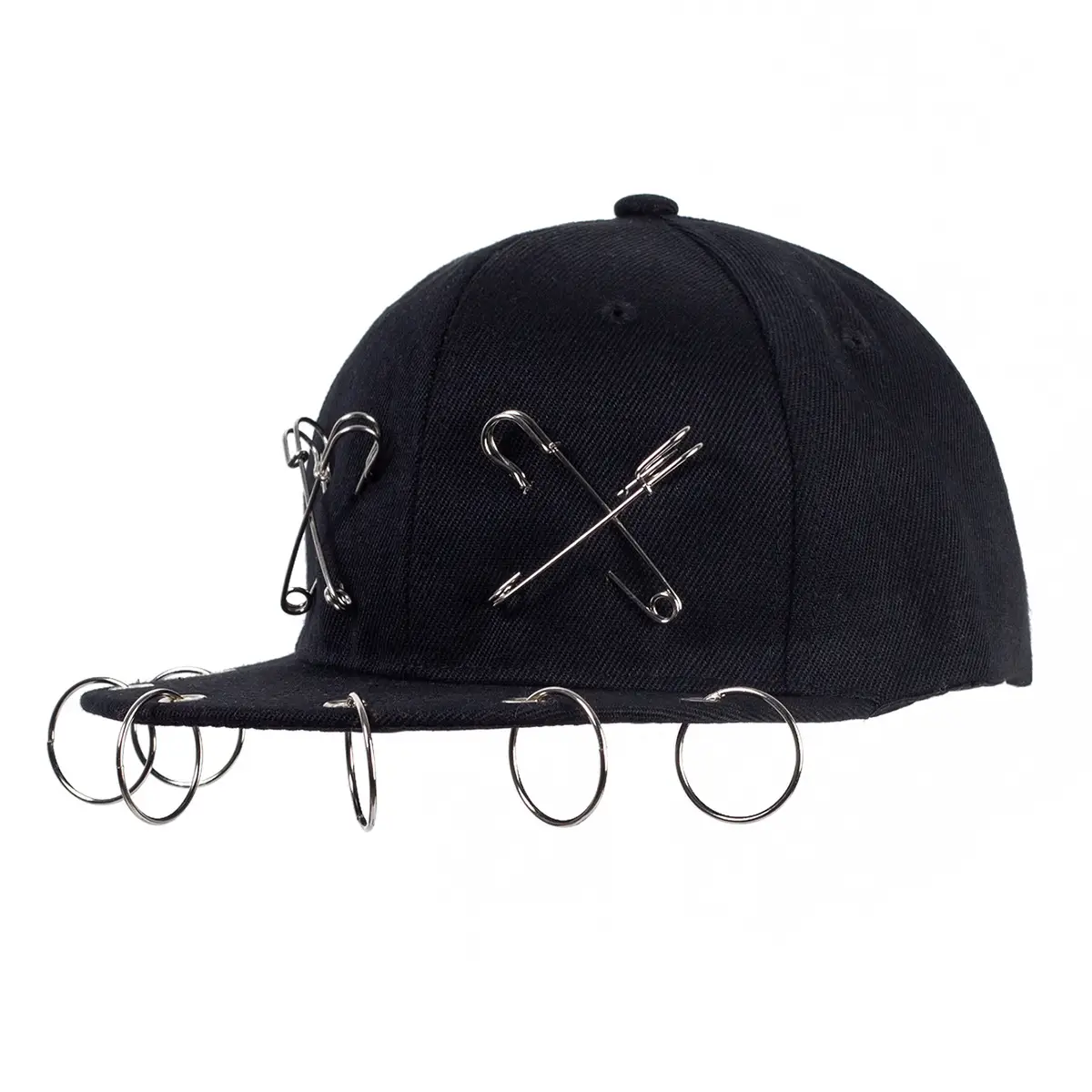 Black Baseball Cap with Long Strap for Men Women - Image 4