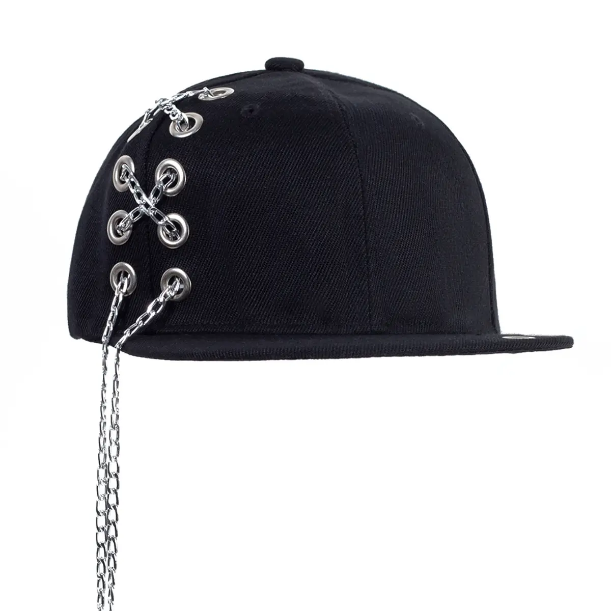 Black Baseball Cap with Long Strap for Men Women - Image 5