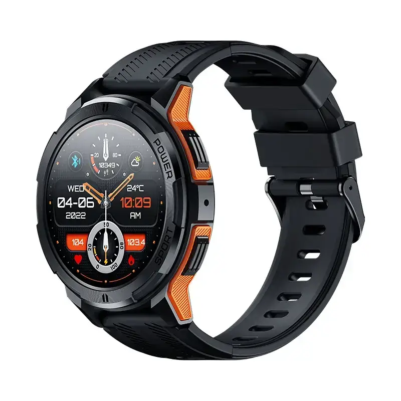 Black Bluetooth Smart Watch with Blood Oxygen & 3-Pointed Design - Image 2