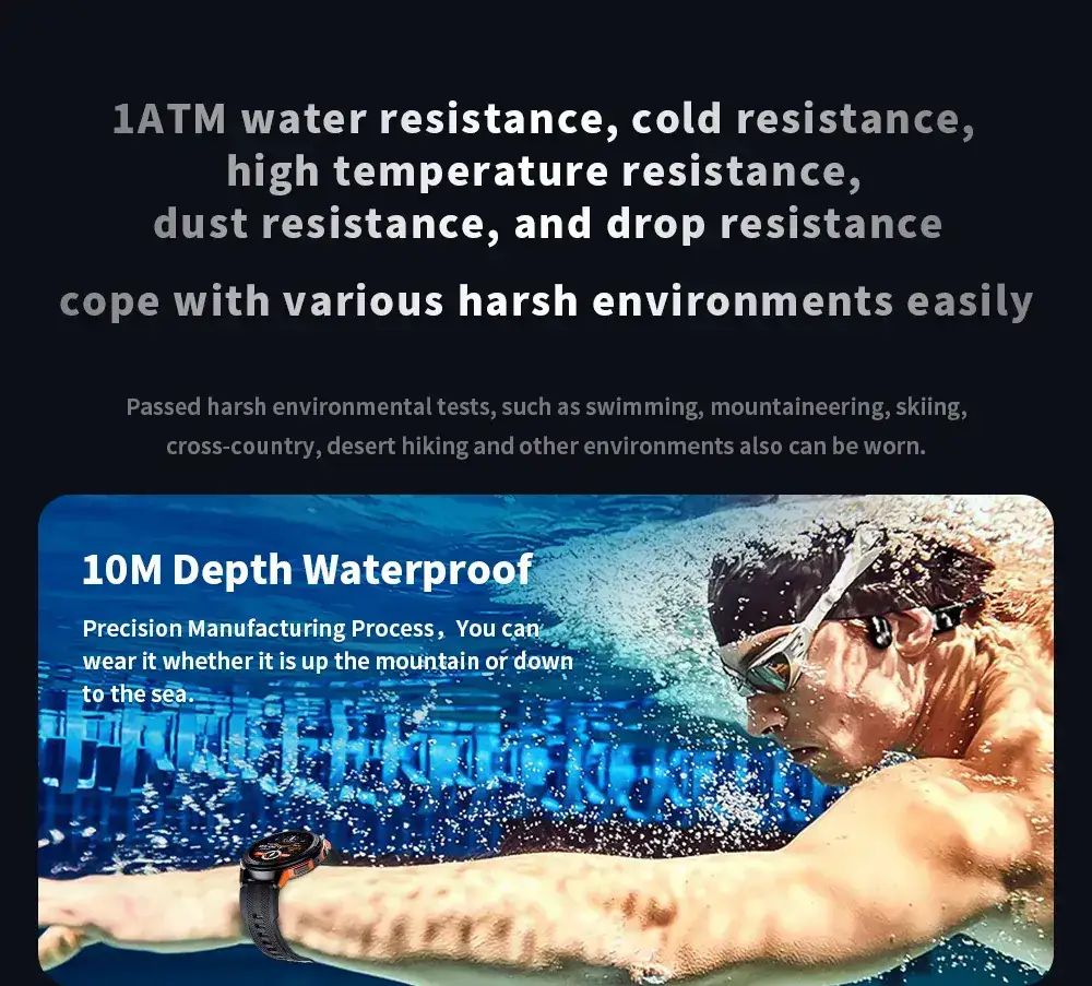 Black Bluetooth Smart Watch with Blood Oxygen & 3-Pointed Design — feature 10