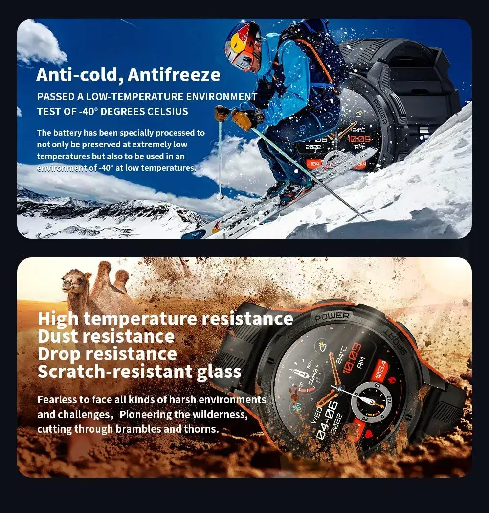 Black Bluetooth Smart Watch with Blood Oxygen & 3-Pointed Design — feature 11