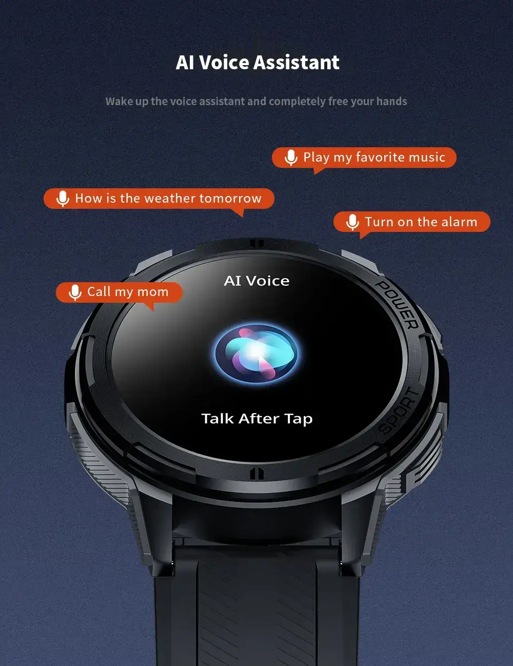 Black Bluetooth Smart Watch with Blood Oxygen & 3-Pointed Design — feature 15