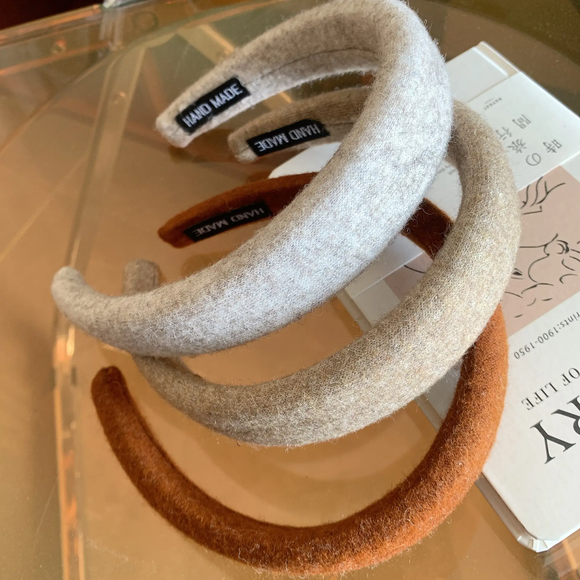 Women Wool Cranial Headband Grey 2023 Winter - Image 7