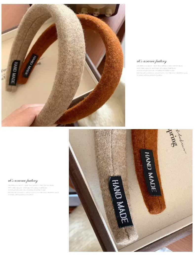 Women Wool Cranial Headband Grey 2023 Winter — feature 10
