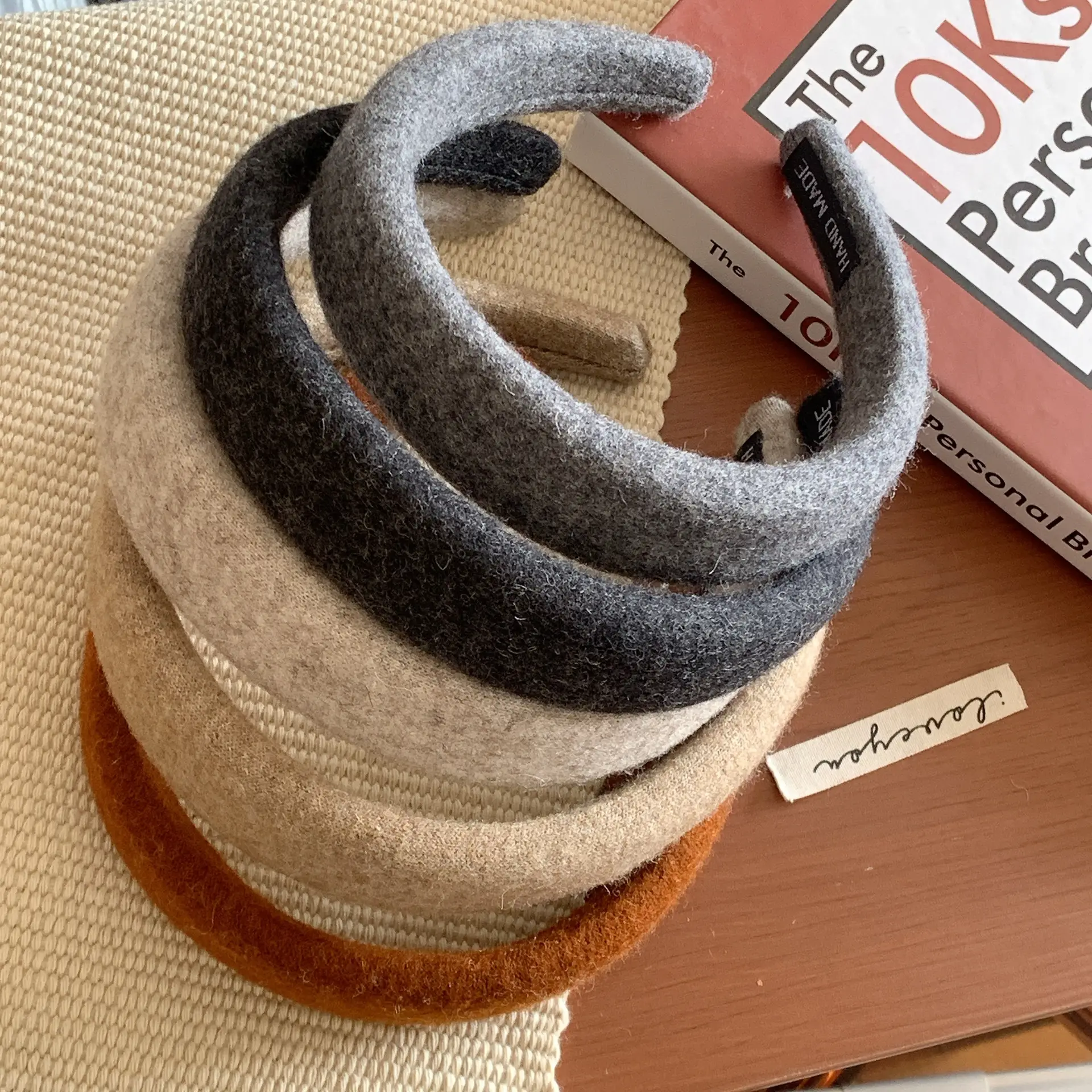 Women Wool Cranial Headband Grey 2023 Winter — feature 14