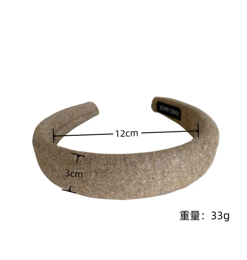 Women Wool Cranial Headband Grey 2023 Winter — feature 5