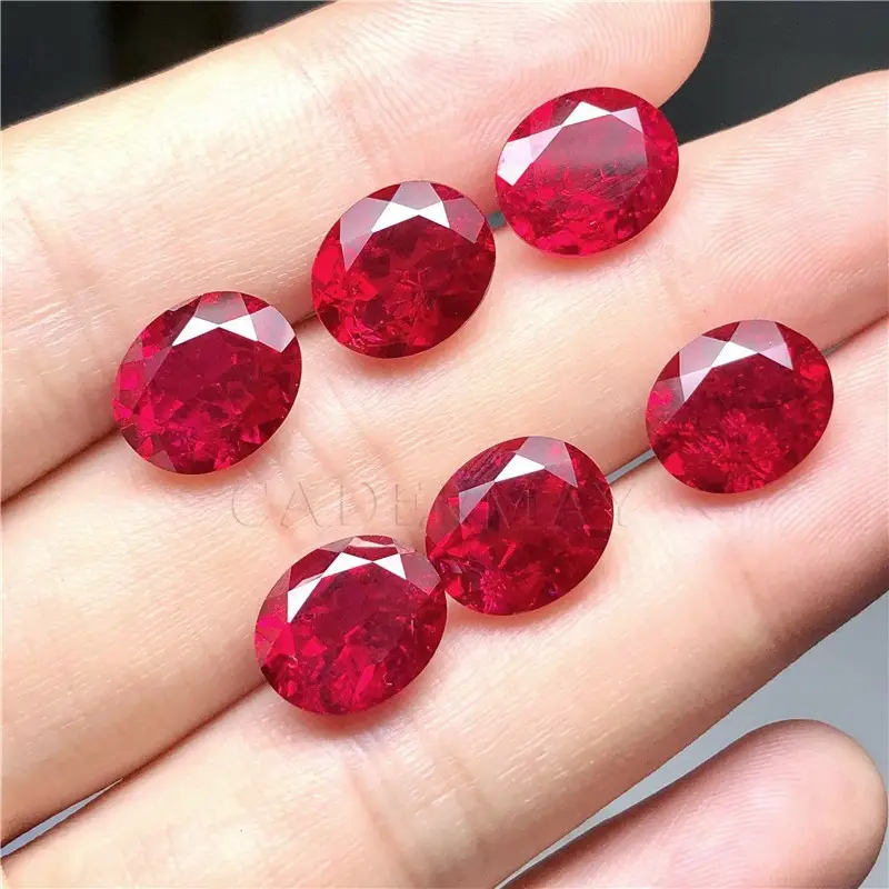 Egg Shape Ruby with Cotton Blint Natural Cut - Image 2