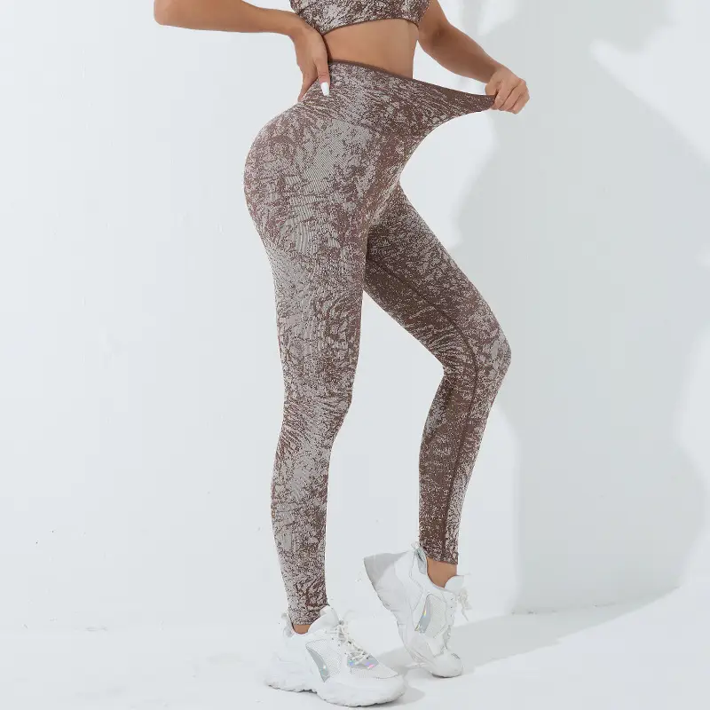 Peach Seamless Yoga Pants Slimming Fit - Image 9