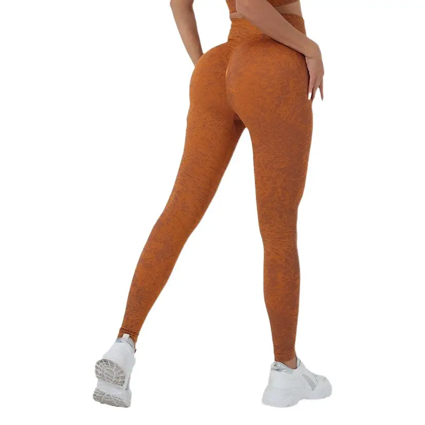 Peach Seamless Yoga Pants Slimming Fit