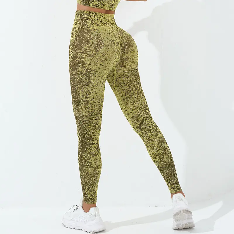 Peach Seamless Yoga Pants Slimming Fit - Image 3