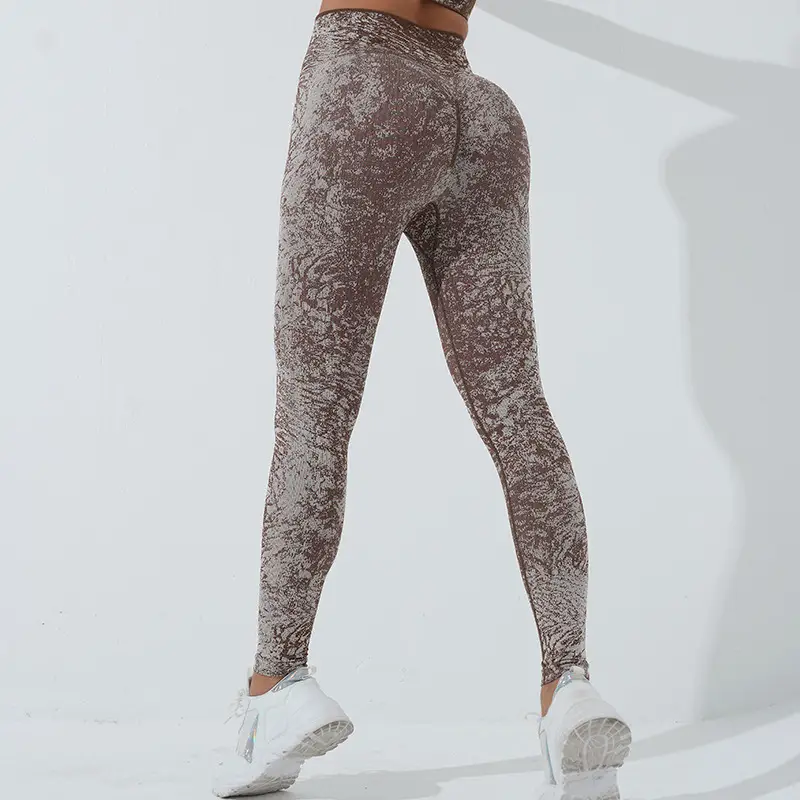 Peach Seamless Yoga Pants Slimming Fit - Image 4