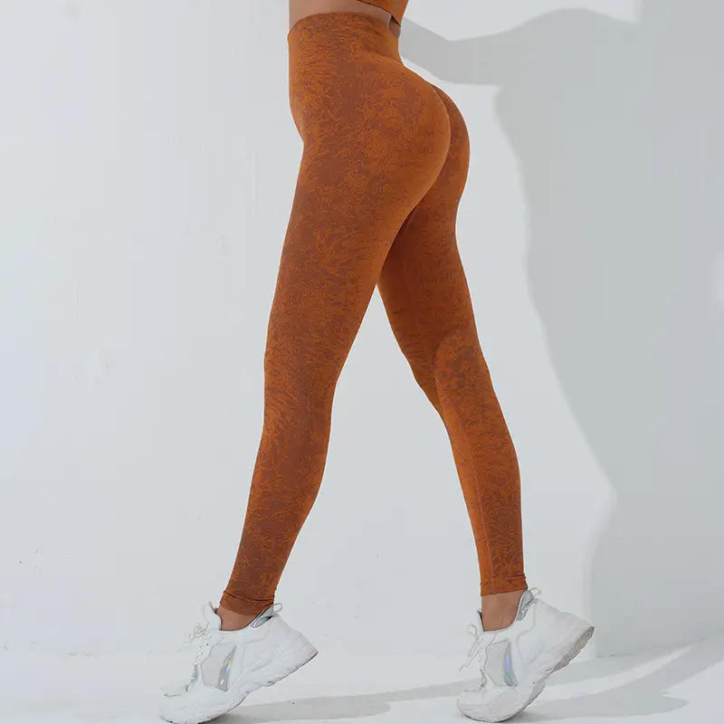 Peach Seamless Yoga Pants Slimming Fit - Image 5
