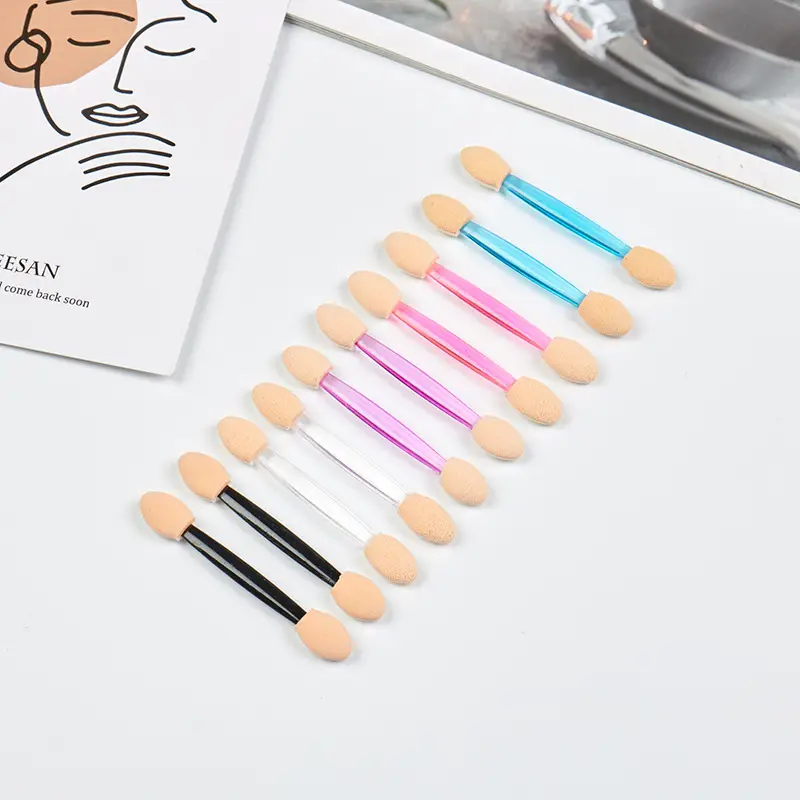 10pcs Makeup Brush Eye Shadow Stick 6.5cm Double Headed