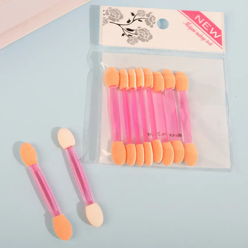 10pcs Makeup Brush Eye Shadow Stick 6.5cm Double Headed