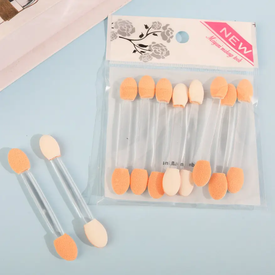 10pcs Makeup Brush Eye Shadow Stick 6.5cm Double Headed