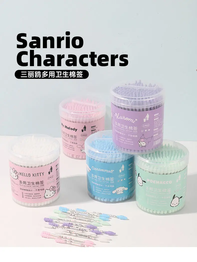 Sanrio Dog Cool Omi Disposable Cotton Swabs Spiral Ear Makeup — feature 1