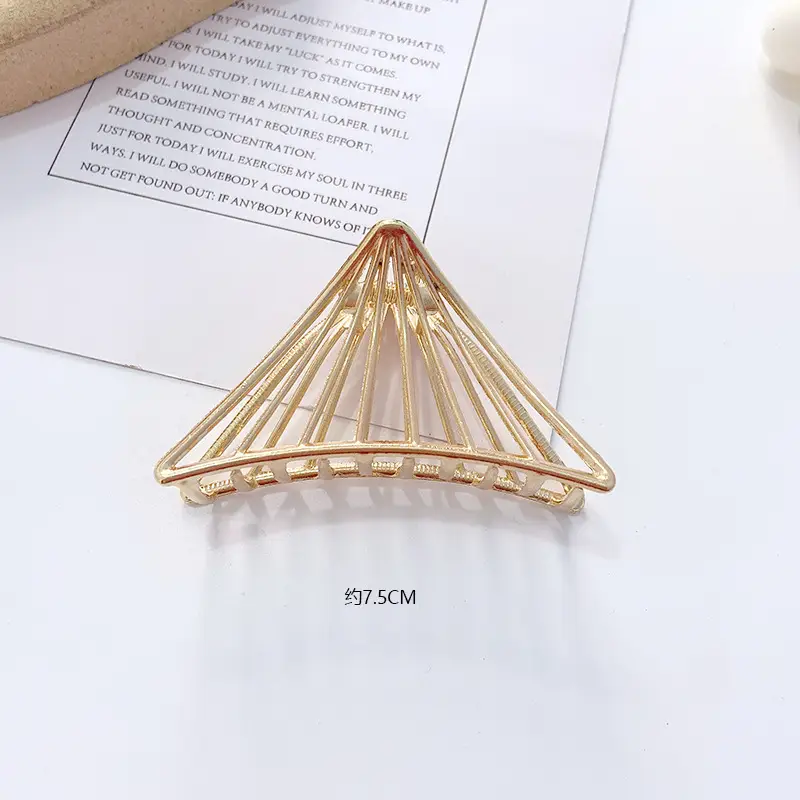 Gold Metal Hair Shark Clip Large High-end Hairpin - Image 11