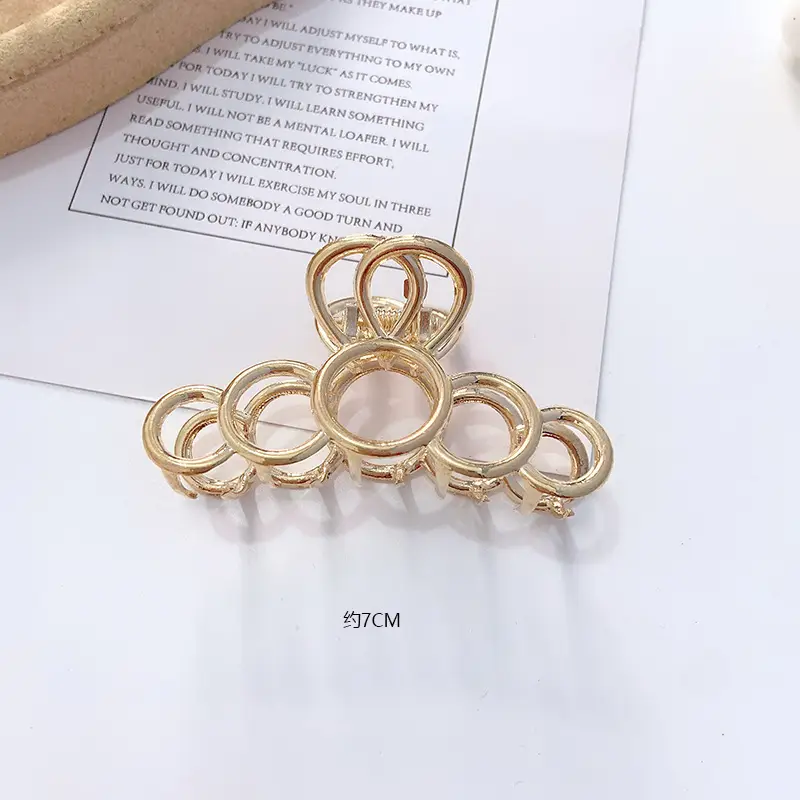 Gold Metal Hair Shark Clip Large High-end Hairpin - Image 12