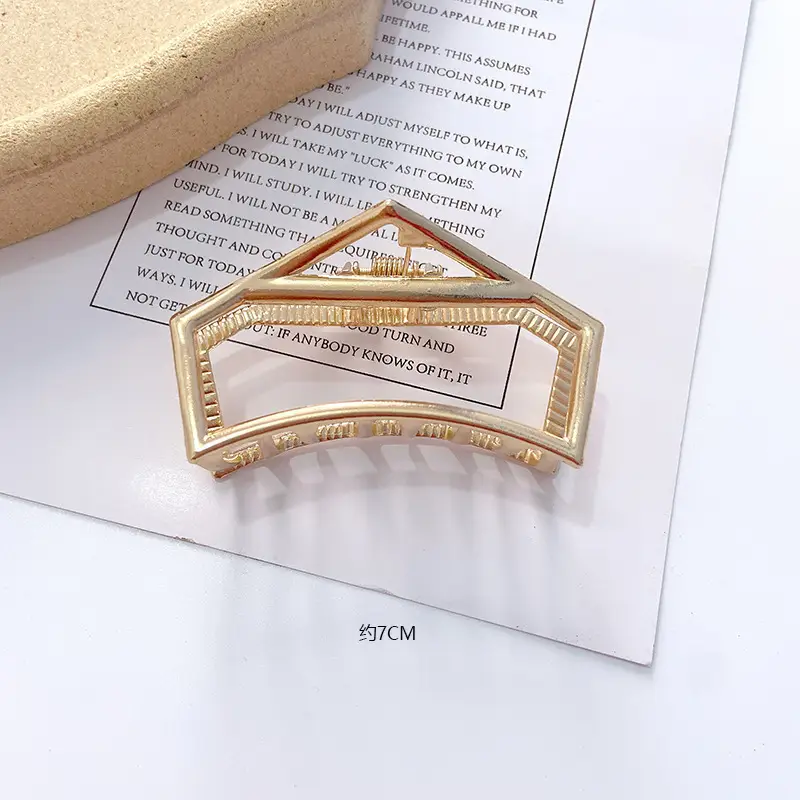 Gold Metal Hair Shark Clip Large High-end Hairpin - Image 14