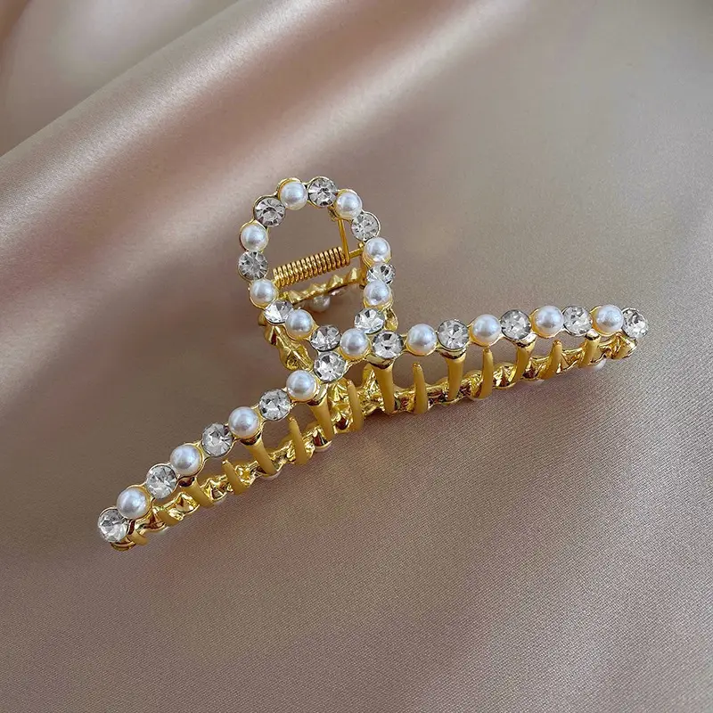 Gold Metal Hair Shark Clip Large High-end Hairpin - Image 21
