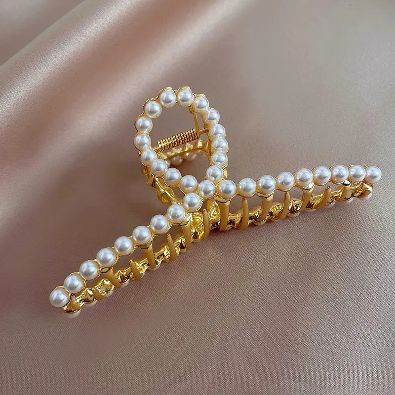 Gold Metal Hair Shark Clip Large High-end Hairpin - Image 23