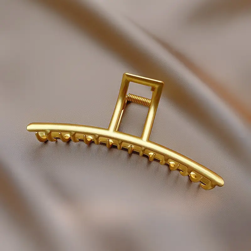 Gold Metal Hair Shark Clip Large High-end Hairpin - Image 4