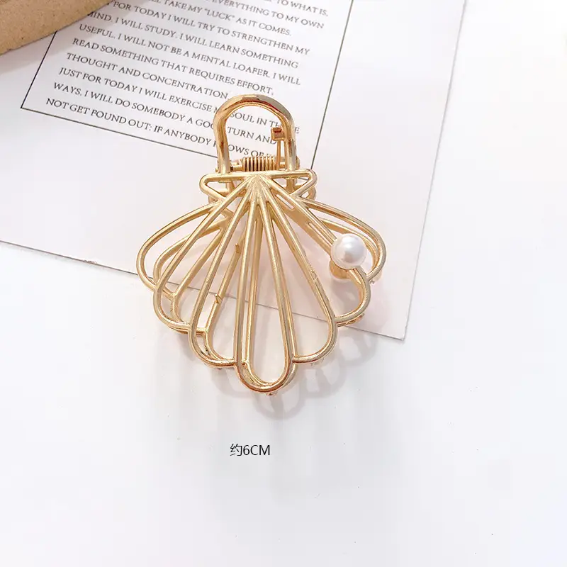 Gold Metal Hair Shark Clip Large High-end Hairpin - Image 6